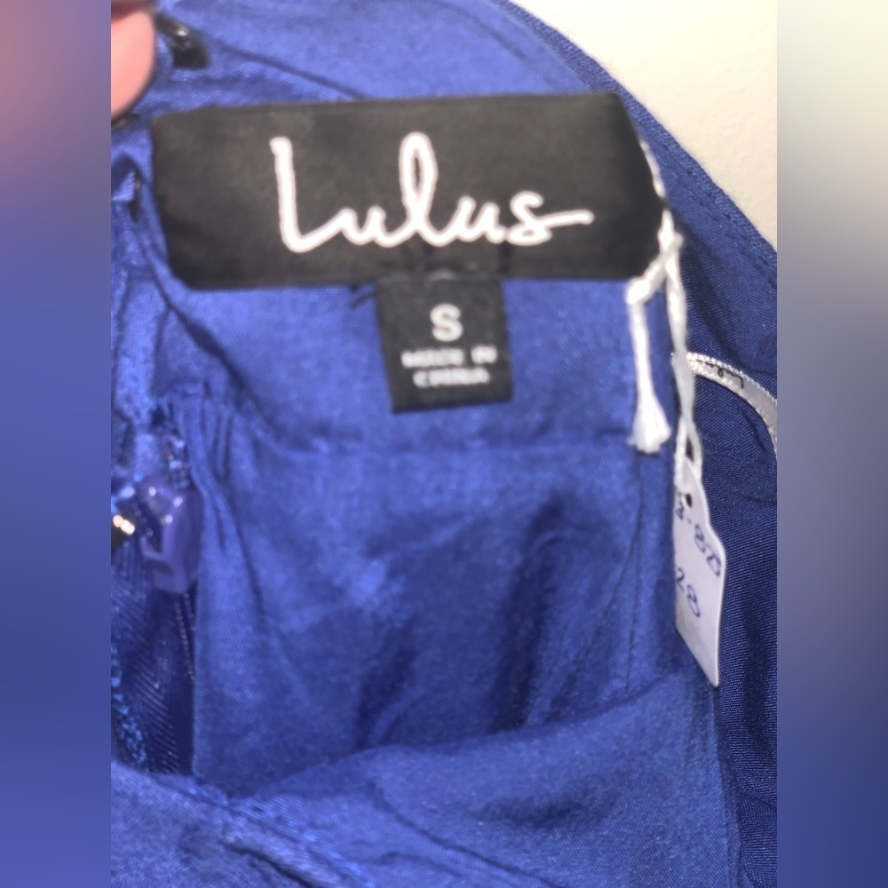 Lulu's Royal Blue Midi Dress. Size-Small - Picture 4 of 4
